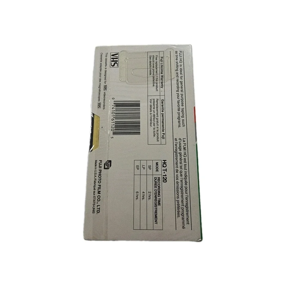 Sealed Fuji Film VHS Blank‎ Video Tape 6 hours HQ 120 High Quality